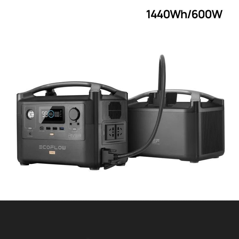 Rui Pro 720Wh portable lithium power station with multiple output ports on a grey case.