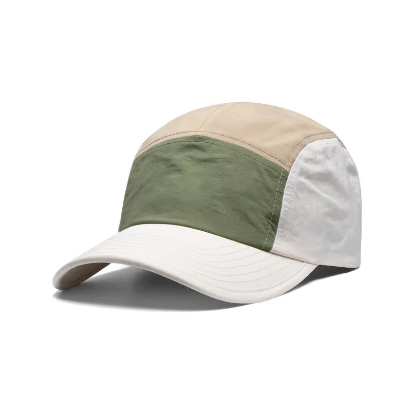 Men's quick-drying baseball cap with curved brim in khaki, army green, orange, or yellow colour options