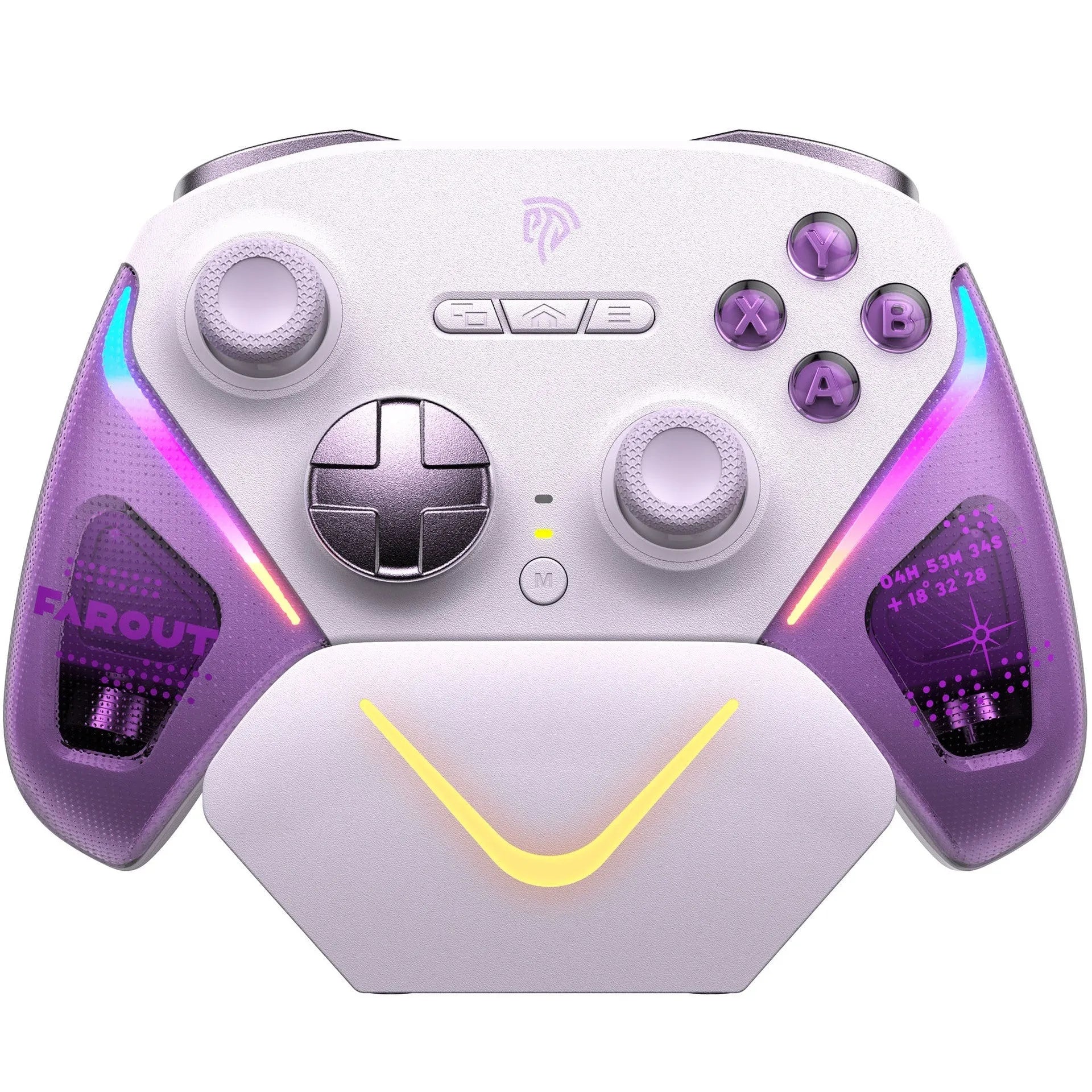 Rocker Smart Startstop Charging Base for gaming controllers with type-c port and double-cut trigger design