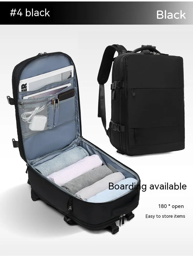 Waterproof nylon mummy backpack in multiple colour options showing large capacity travel bag