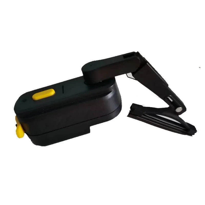 Black motorcycle helmet wiper with 65 mm blade and 800 mA motor unit