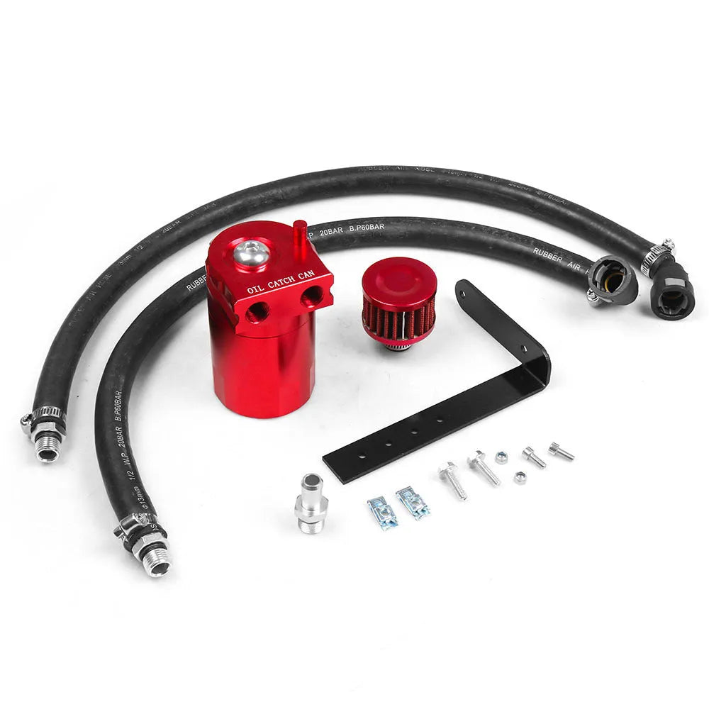 Aluminium alloy oil separator for Ford Expedition in black, red, blue, and silver colour options.