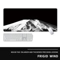 Oversized gaming mouse pad with extended surface for keyboard and mouse on desk