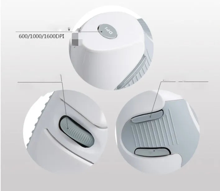 Black and white wireless vertical ergonomic computer mouse with scroll wheel.