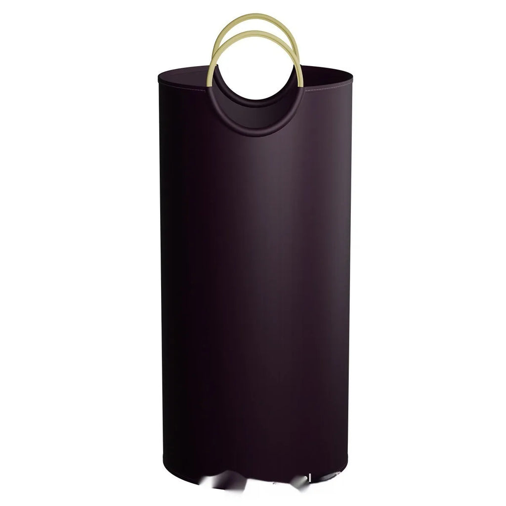 Portable round plastic trash can with 38x72cm dimensions for office and outdoor use