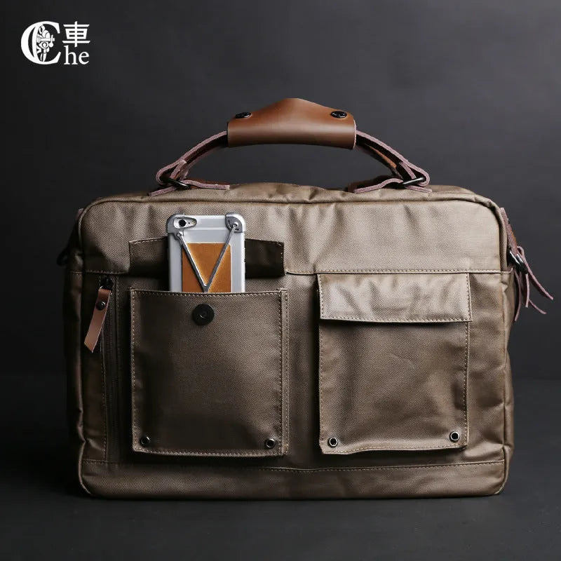 Dpark black laptop shoulder bag for 14 or 15 inch laptops like Lenovo and Apple MacBooks.