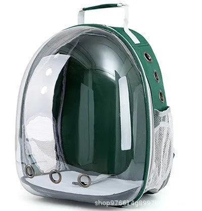 PC pet carrier bag with side opening in various solid colours including grey, pink, green, and blue