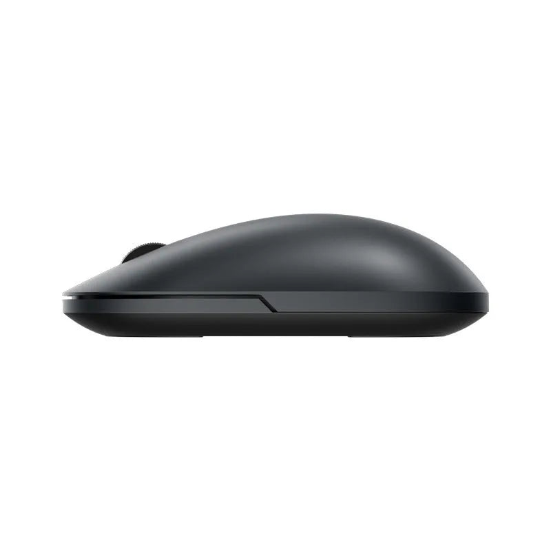 Ultra-thin wireless mouse in grey with USB receiver, 2.4GHz Bluetooth connectivity for laptop