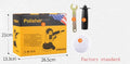 Yellow automobile polishing machine with 125mm disc for automotive metal, wood, tile and leather surfaces
