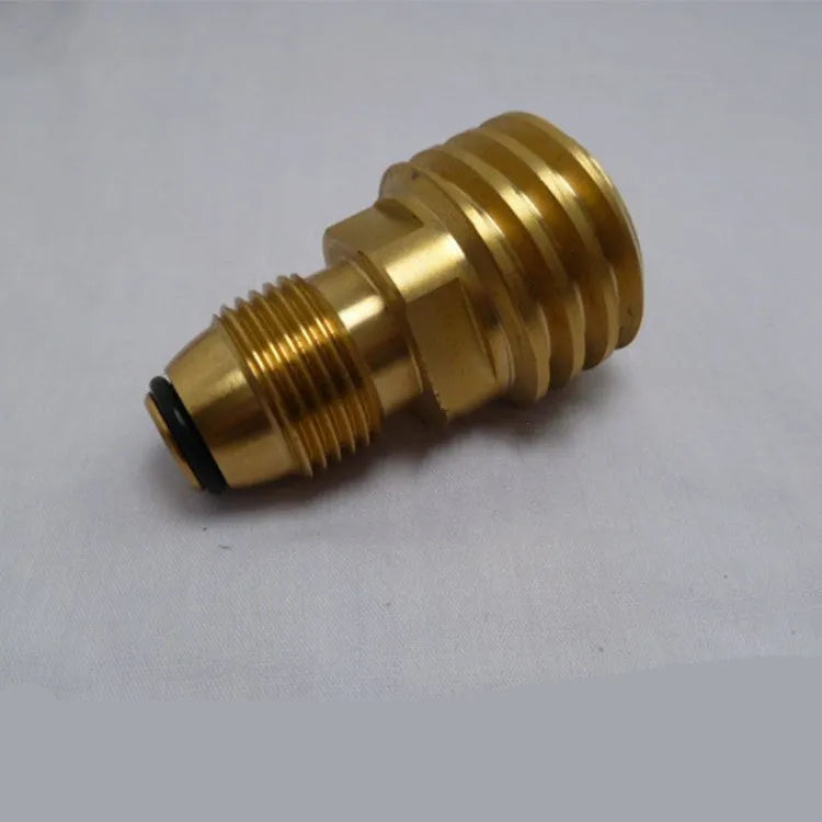 Brass gas brazier adapter with 7mm taper thread for household gas charging applications