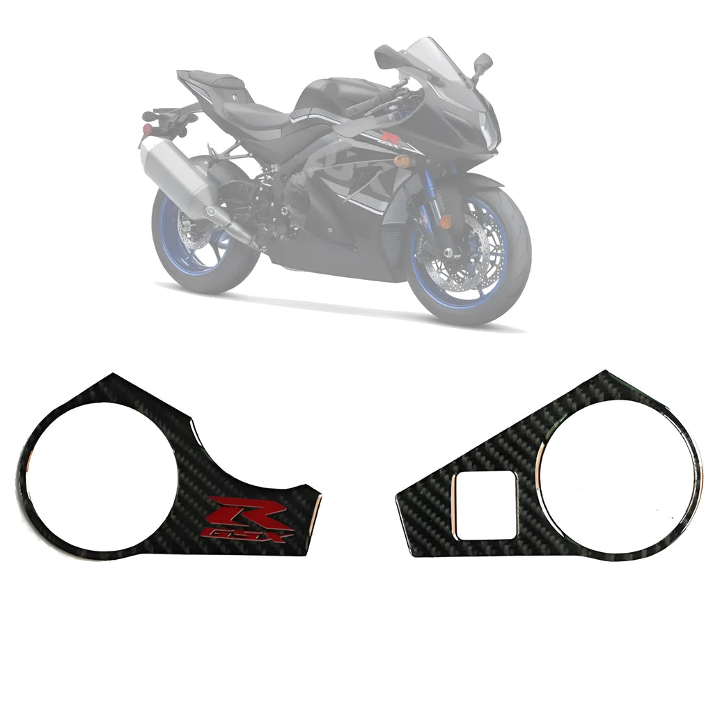 Black carbon fibre pattern adhesive sticker for SUZUKI GSXR1000 L1 upper connective plate