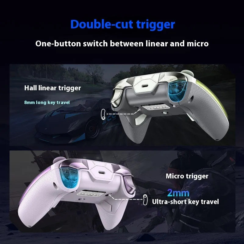 Rocker Smart Startstop Charging Base for gaming controllers with type-c port and double-cut trigger design