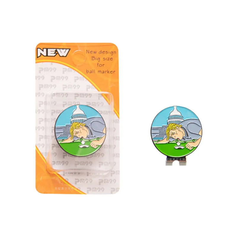 Zinc alloy golf hat clip with personalised dragon year or custom mark design
