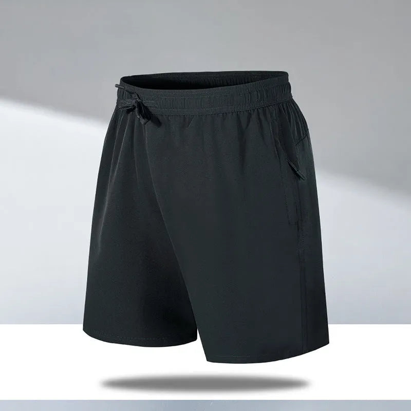 Men's loose fit quick-drying polyester sports shorts in various colours