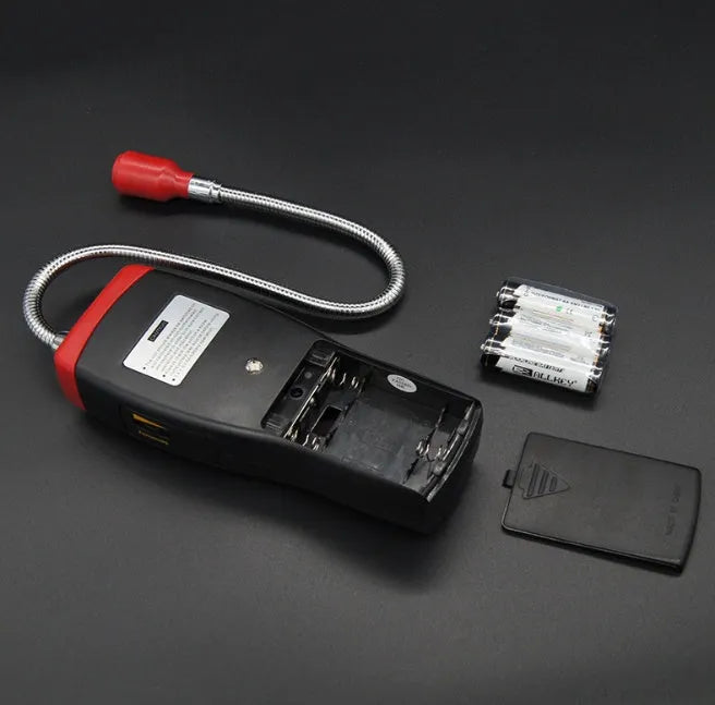 AS8800L portable flammable gas detector unit showing front panel with LED lights