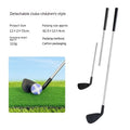 Metal golf club set with adult and children's versions for outdoor family sport