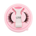 Reusable waterproof false eyelashes in a set, showing thick artificial fibre lashes.