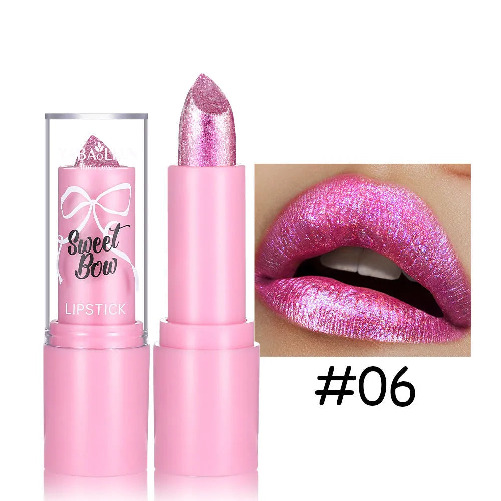Sweetheart Bow XINGX Diamond Lipstick in decorative case with six colour shade options.