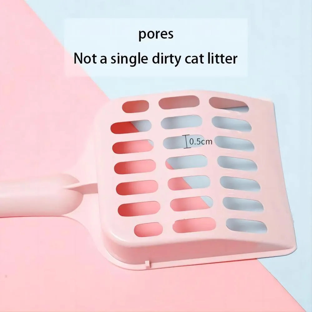 Blue plastic cat litter scoop measuring 20cm length for pet toilet cleaning