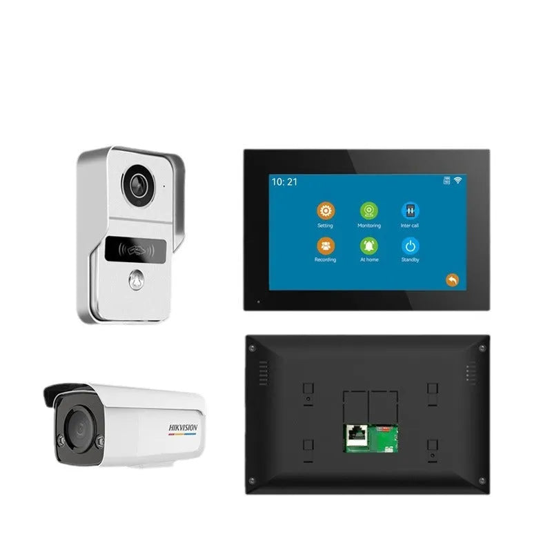 1080P network video intercom doorbell system with 10-inch display screen and colour HD camera