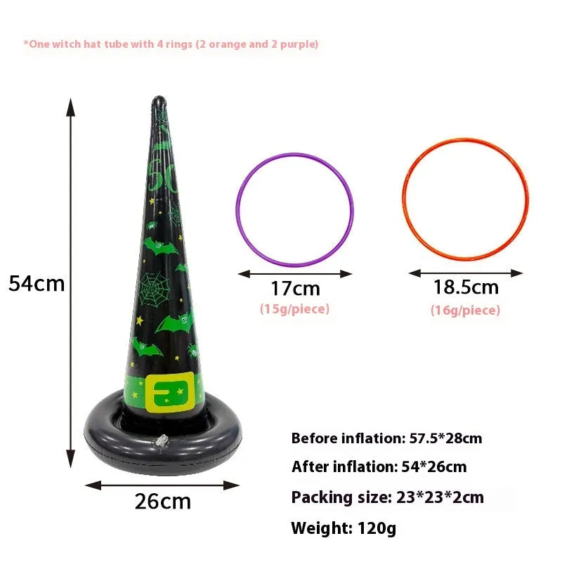 PVC inflatable octopus ferrule throwing toy in multiple colours for coordination games