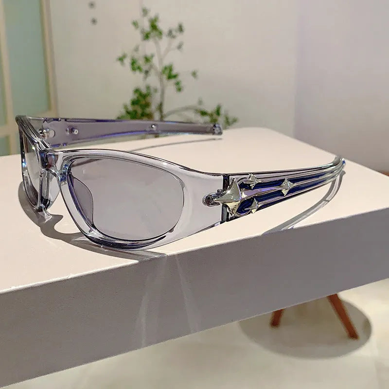 Outdoor sports windproof sunglasses with PC frame and polycarbonate lenses in six colour options