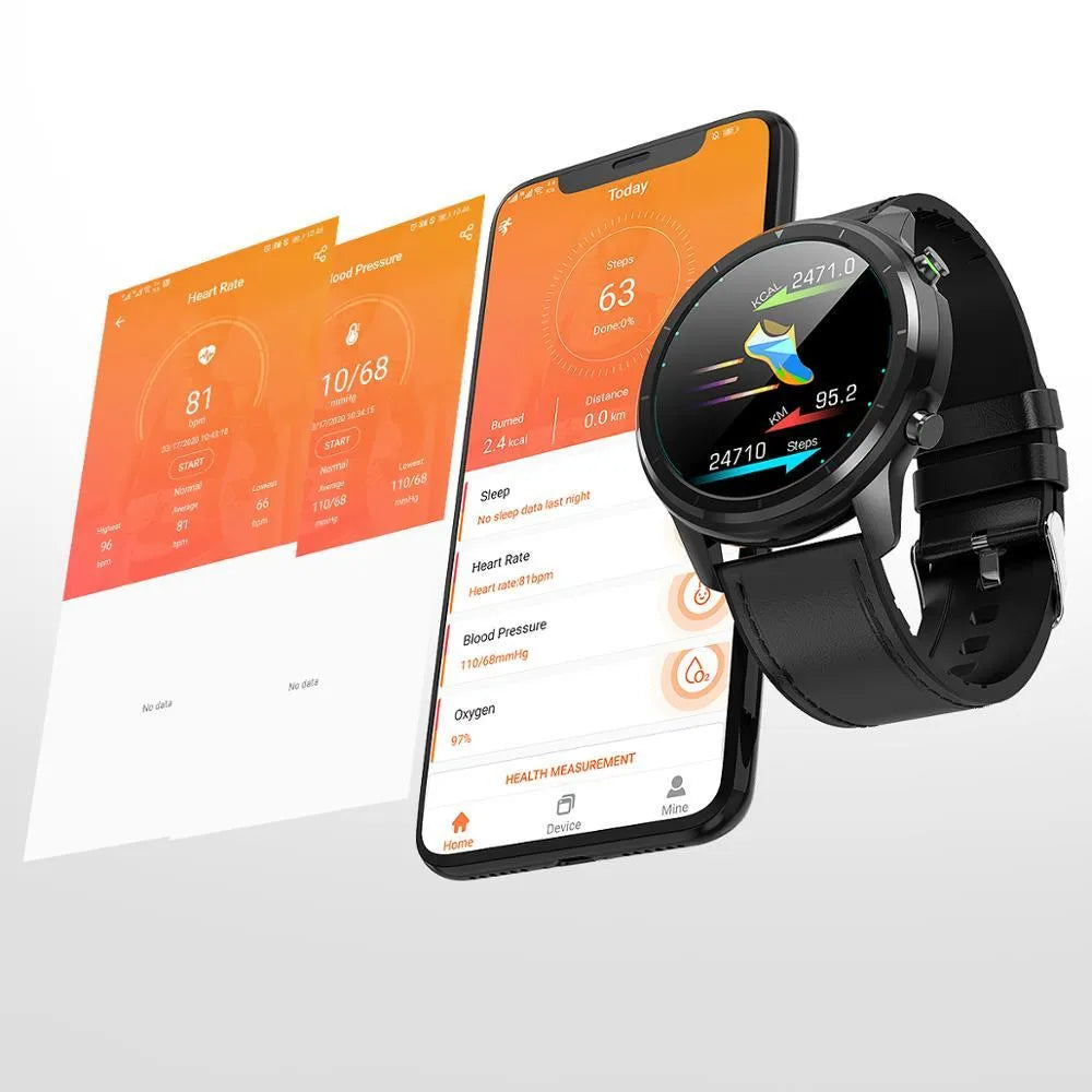 LEMFO LF26 smart bracelet watch on wrist showing 1.3-inch display in a silver colour variant.