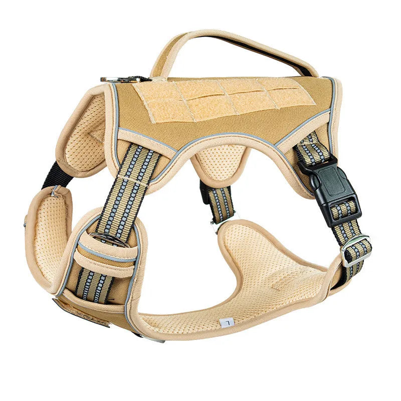 Tactical dog chest strap harness in Oxford cloth for search and rescue patrol working dogs