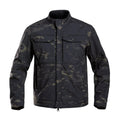 Bone Frog Peak Breaker soft shell tactical jacket in black, shown for outdoor mountaineering use.