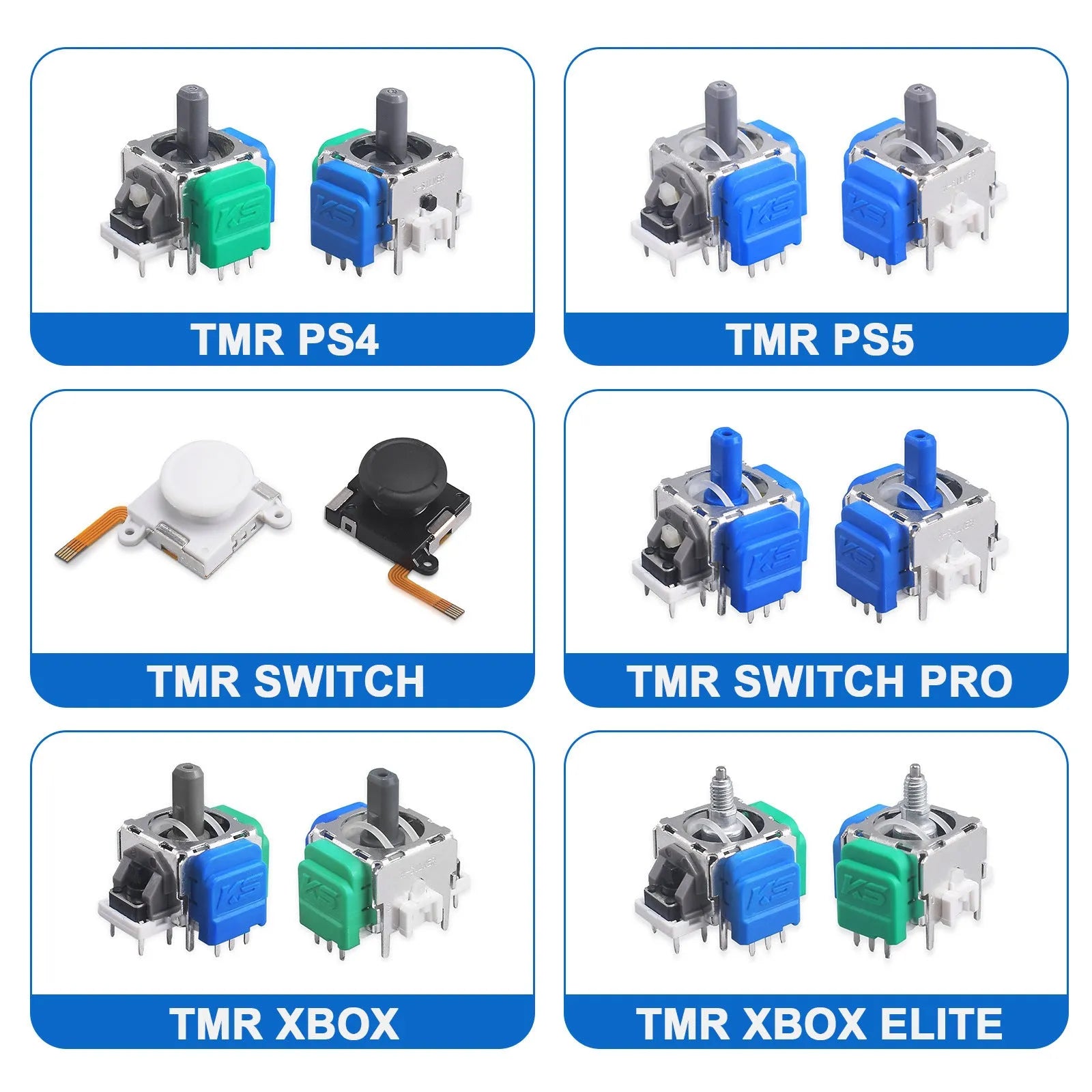 Hall effect magnetic replacement joystick for PS5 PS4 XBOX and Switch game controllers