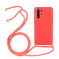 Huawei P30 mobile phone case with wrist strap and floral painted TPU back cover.
