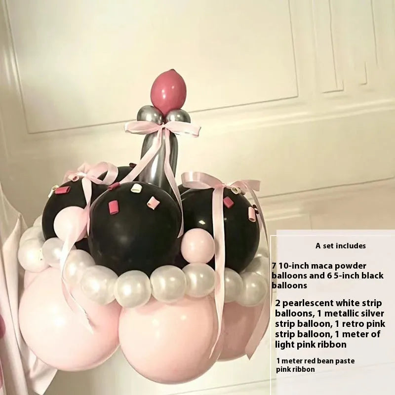 DIY balloon bouquet cake decorating kit with balloon set for handmade party centrepieces