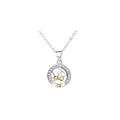 Sun moon couple necklace with copper pendants, electroplated finish and cross chain for men and women