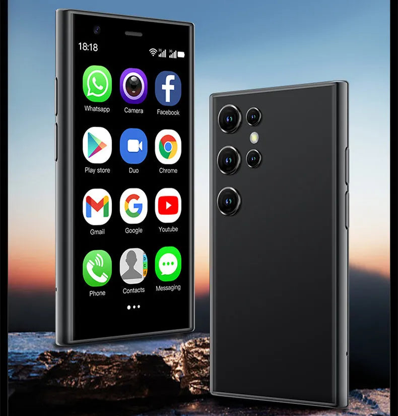 S23PRO & XS15 mini smartphone in black, green, or pink purple with 30cm screen.