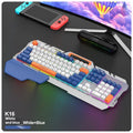 Blue wired gaming keyboard and mouse combo with 1.5 metre cable for notebook computers