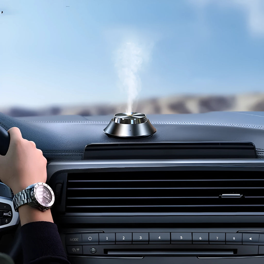 Black butterfly design USB car aromatherapy air purifier with essential oil bottle