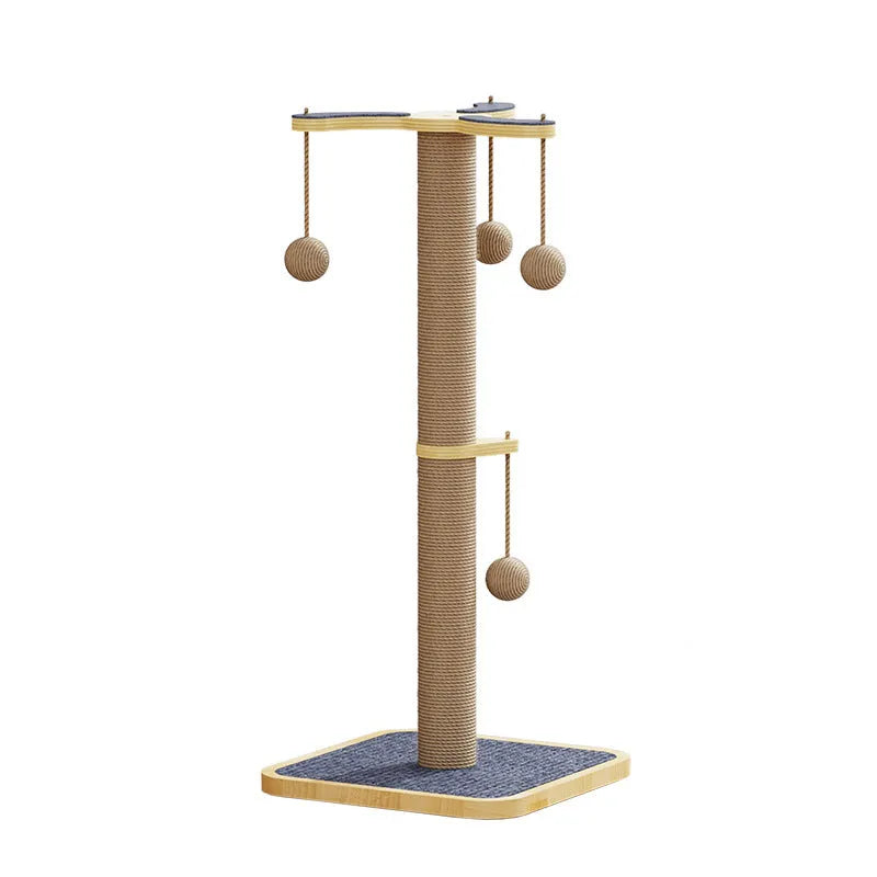 Scratch-resistant chip hanging ball kitty toy cat climbing frame with windmill design