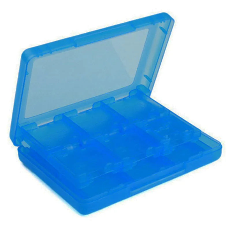 NDS and 3DS game card storage box with multiple cartridge slots in PP plastic