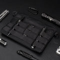 Black Oxford cloth military tactical outdoor pouch measuring 18 by 3.5 centimetres