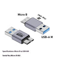 USB AM to Micro-B adapter with four interface form options for legacy device connectivity
