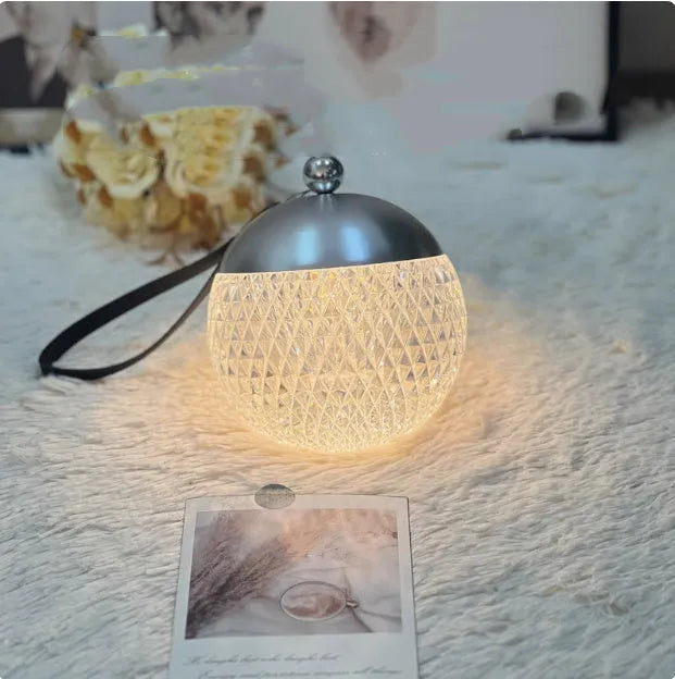 Modern minimalist portable desk lamp with dimmable touch control and 12cm diameter