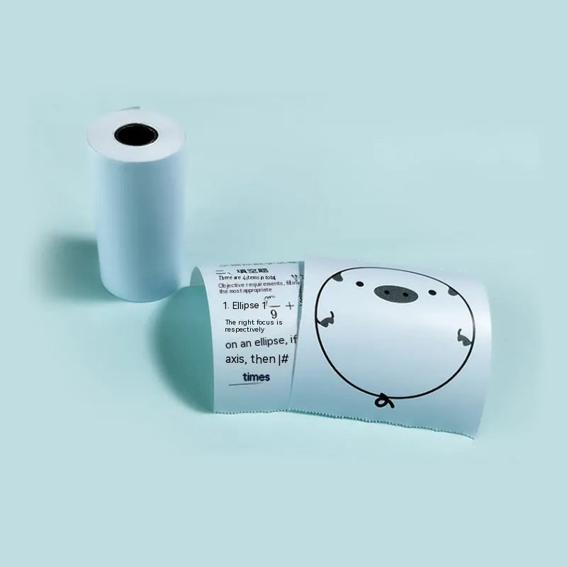 Three rolls of 57mm wide thermal paper in a box for student and cash register printers.