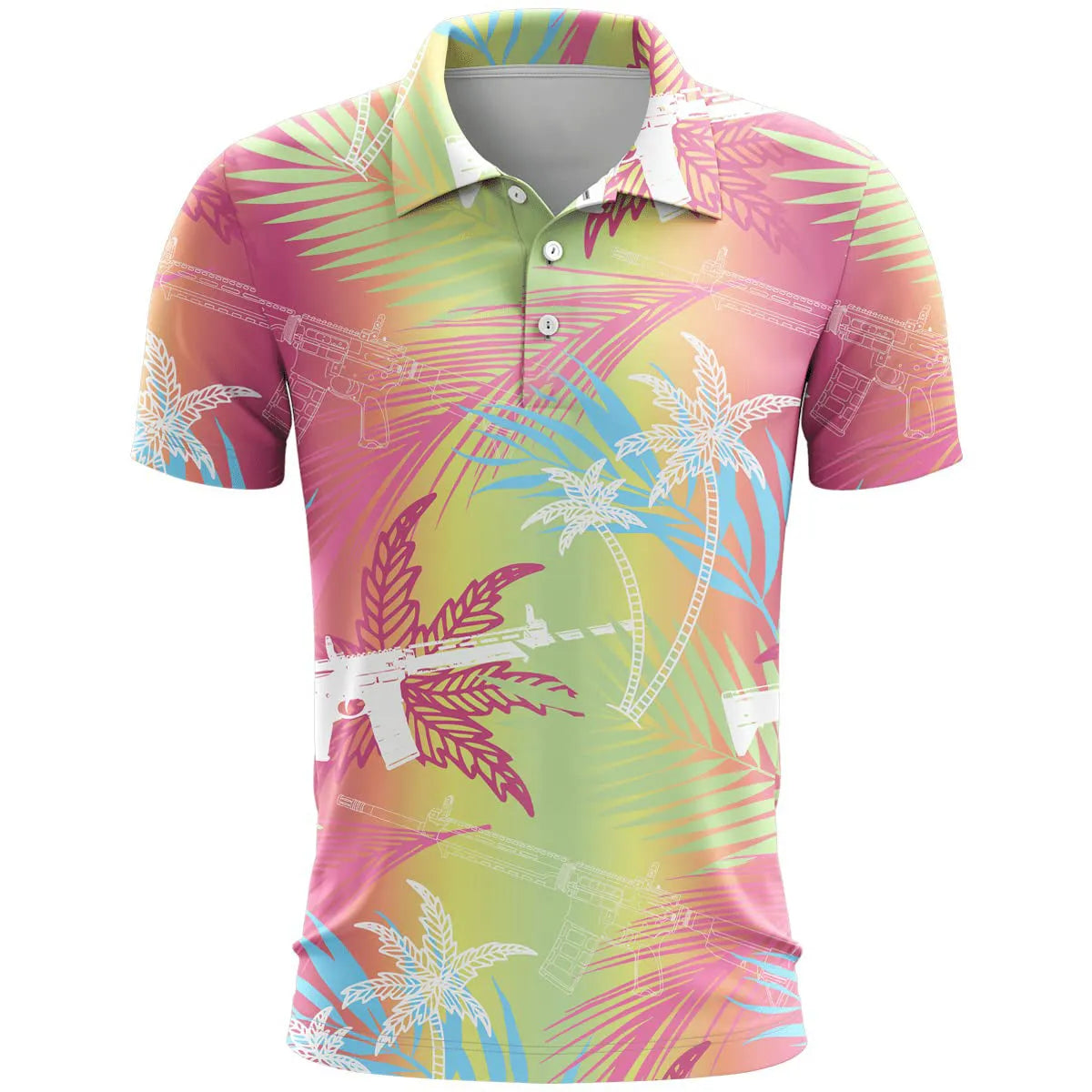 3D printed short sleeve leisure top in loose fit with bird eye cloth fabric