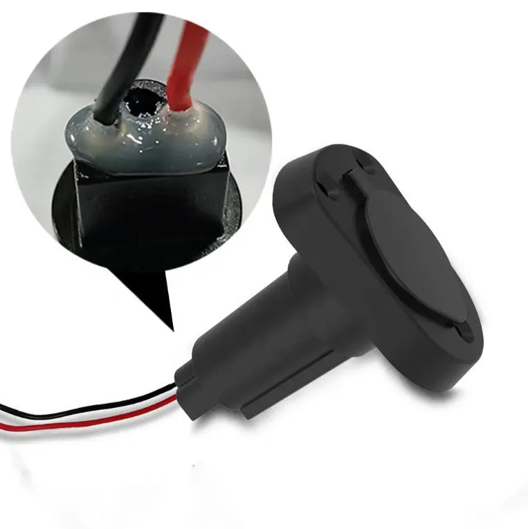 Stainless steel pole yacht anchor light socket with ABS housing and bottom wire connection for marine navigation
