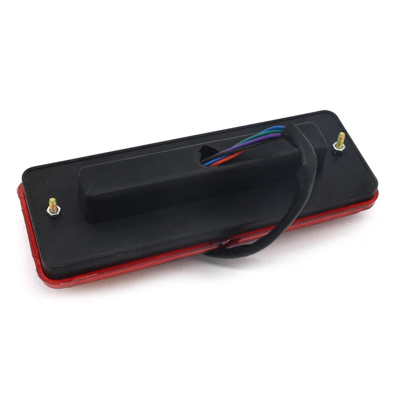 Black semi-closed taillight for electric tricycle, 200mm by 70mm