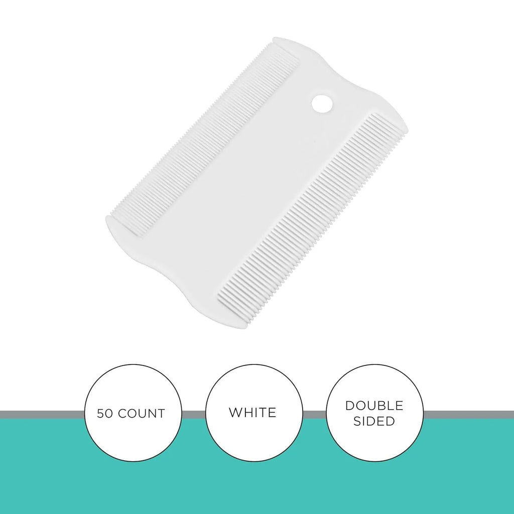 Double-sided plastic flea comb for pets with dense teeth measuring 8.5cm