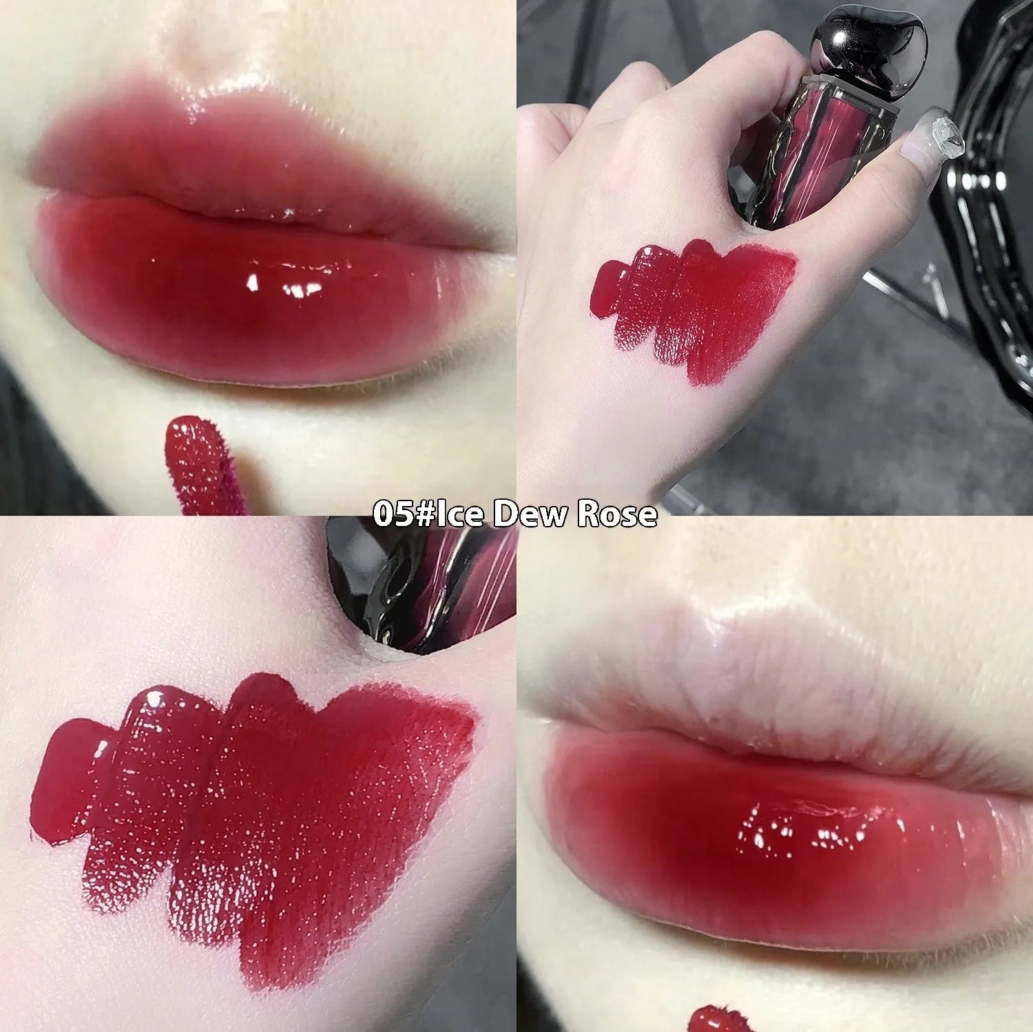 Glacier Lava Lip Lacquer in water light mirror makeup finish with seven colour options