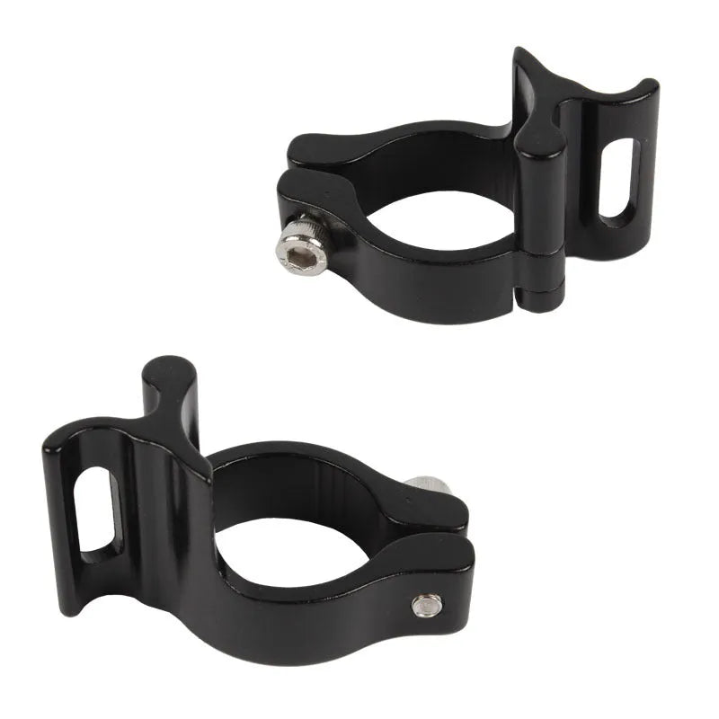 Black aluminium alloy clamp ring measuring 28.6mm diameter for vehicle fuel line connections