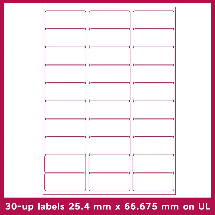 A4 paper FBA barcode labels showing ten different grid formats for printing