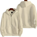 Men's loose fit solid colour zip-up sports jacket on a hanger, shown in a neutral colour.
